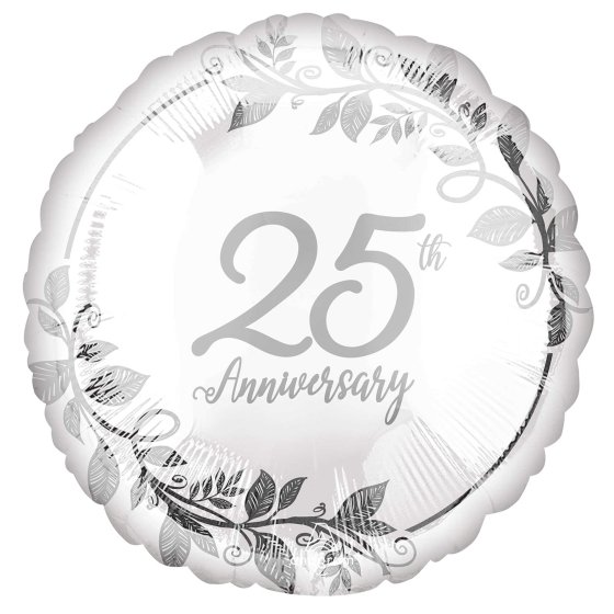 Happy 25th Anniversary 18 inch (45 cm) Foil Balloon ANA42957