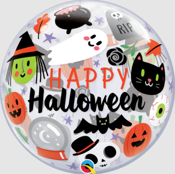 Everything Halloween 22 inch (56 cm) Bubble Balloon Q23277 - Uninflated