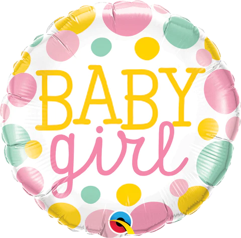 Baby Girl Pink Dots 18 inch (45 cm) Foil Balloon Q55388